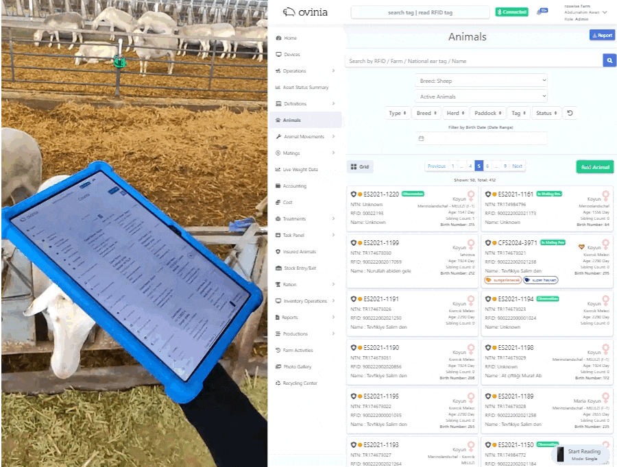 Ear Tag Supported Counting and Search Operations
